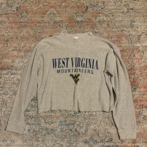 WVU Mountaineers turtleneck cropped sweatshirt